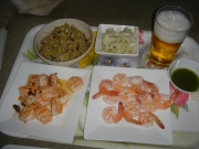 28日目　エビ尽くしディナー